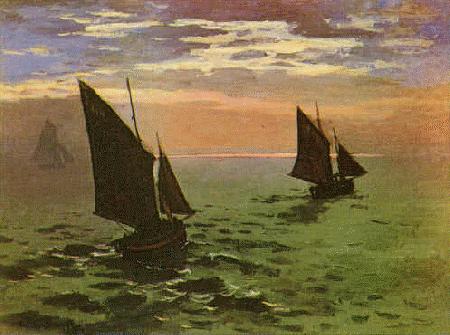 Fishing Boats at Sea, Claude Monet